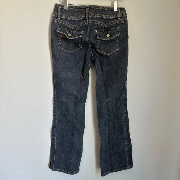 Vintage Y2K Cabi Low Rise Boot Cut Jeans Flap Pockets Rodeo Coyote Ugly Size 4 - Picture 1 of 10